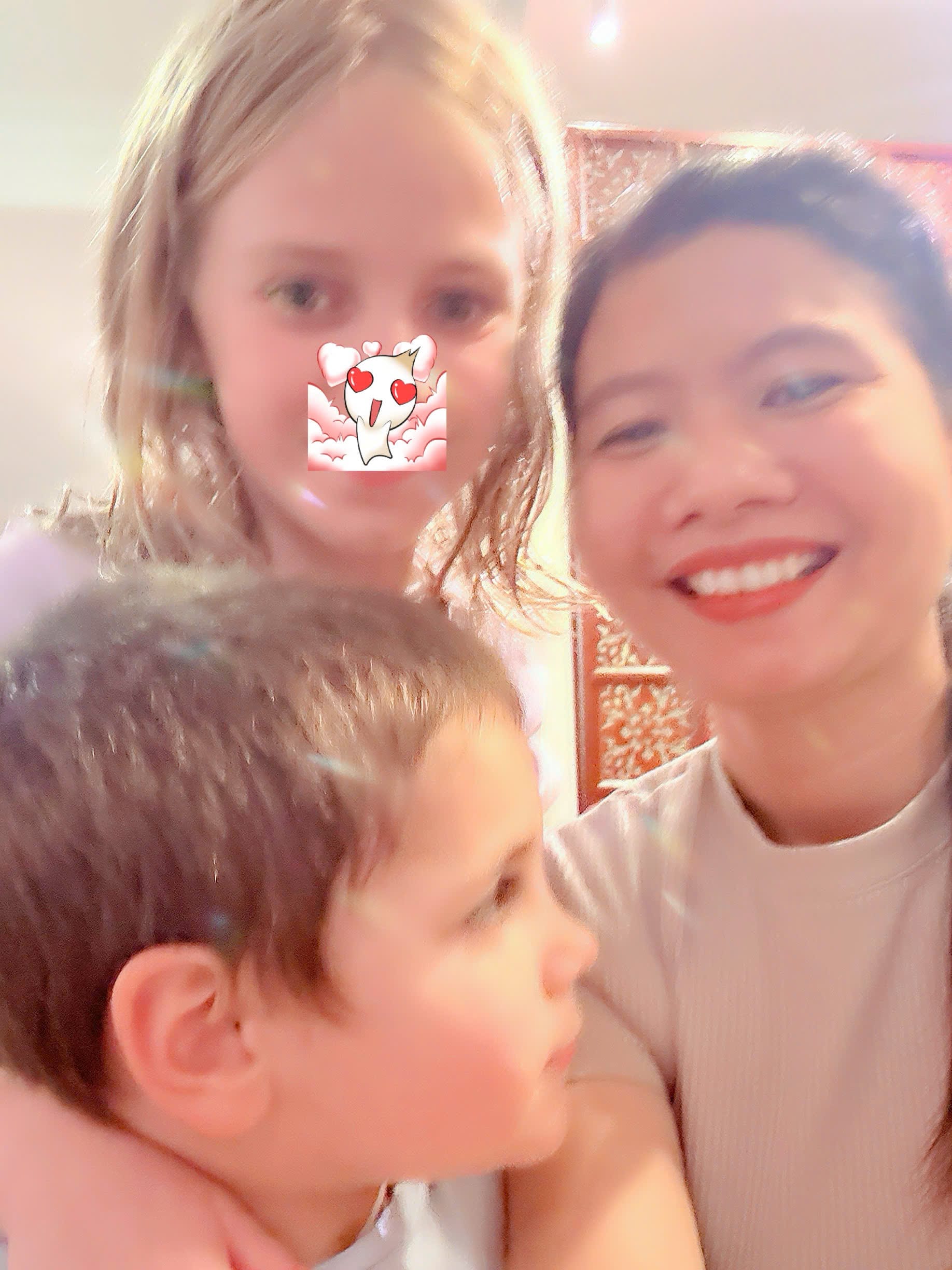 Children with babysitter for expats Hoi An