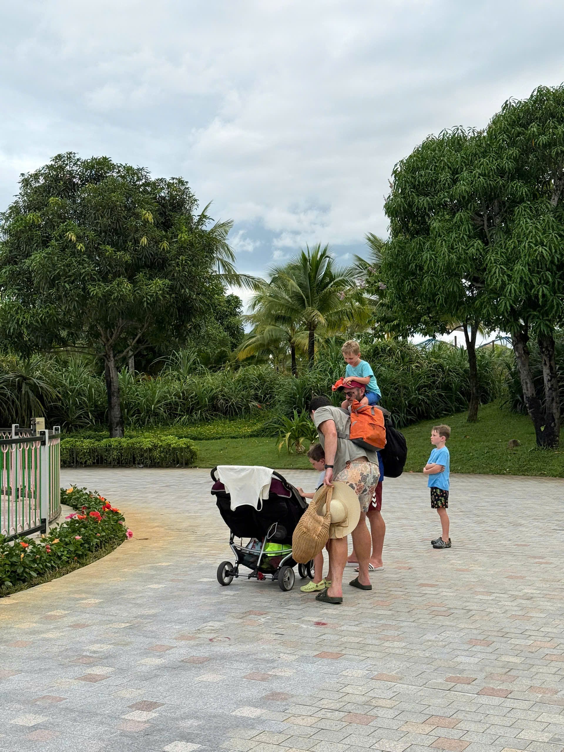 happy family using nanny service Hoi An
