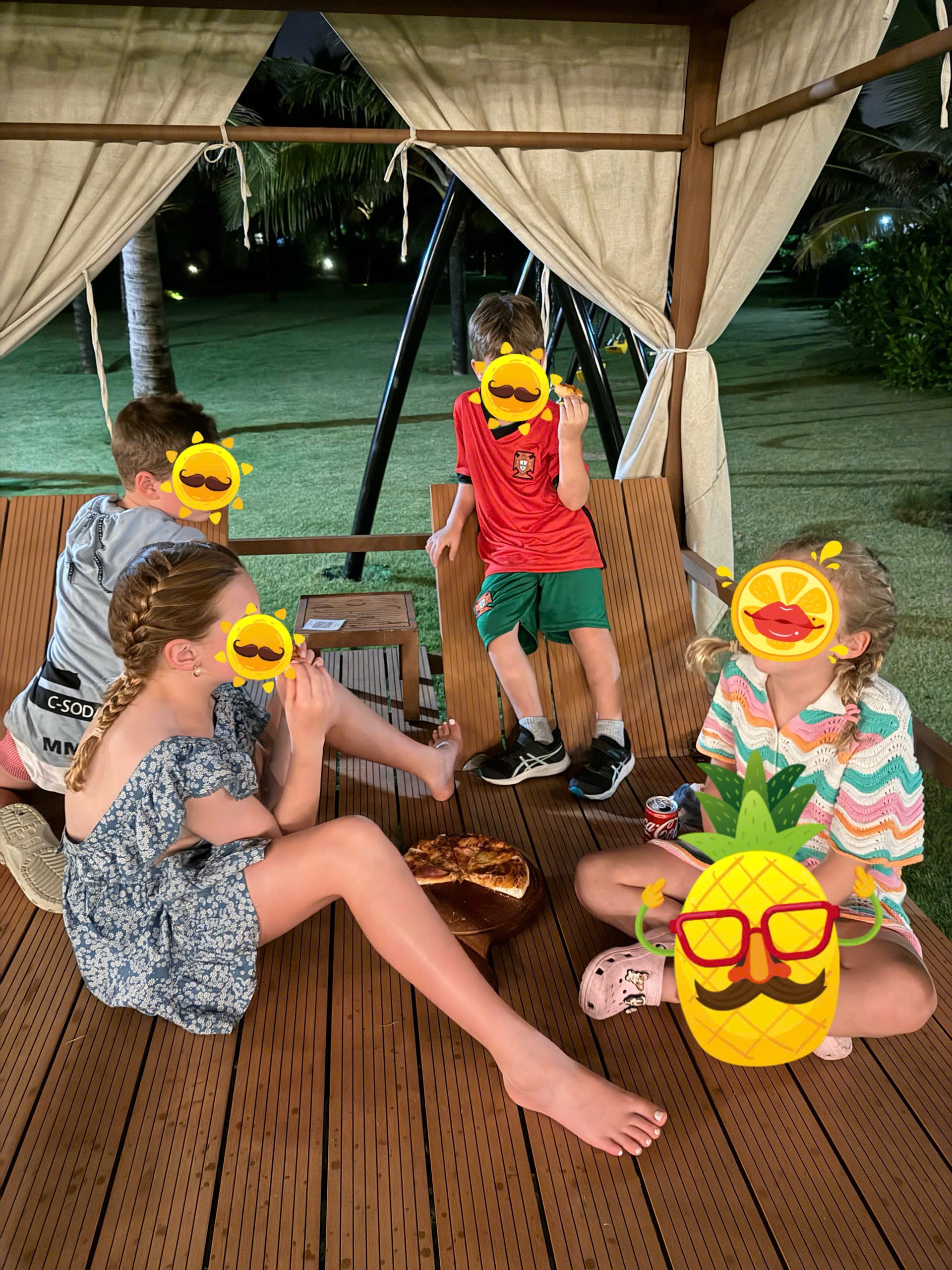 Babysitter-led play time during a Hoi An trip