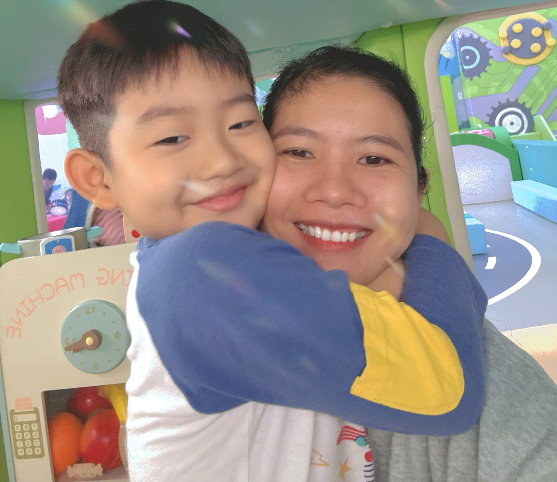 Babysitter-led play time during a Da Nang trip