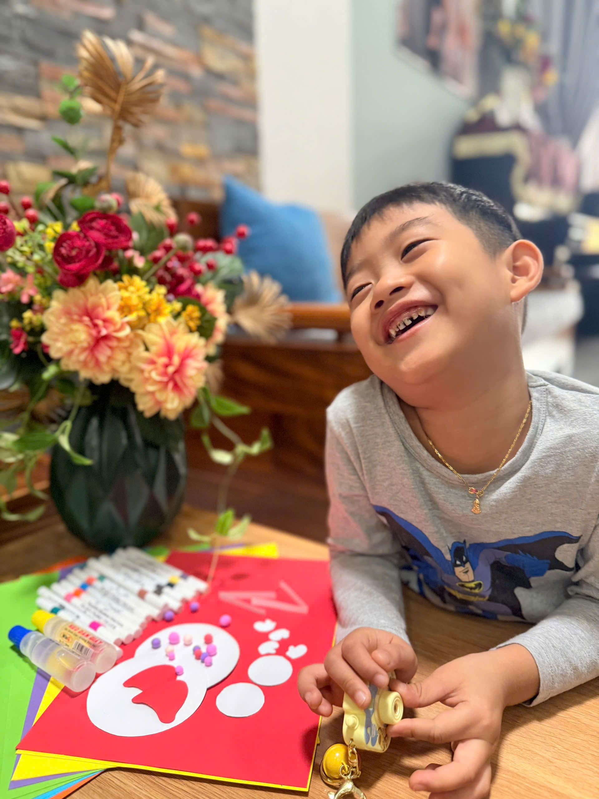 In-room childcare support during a family stay