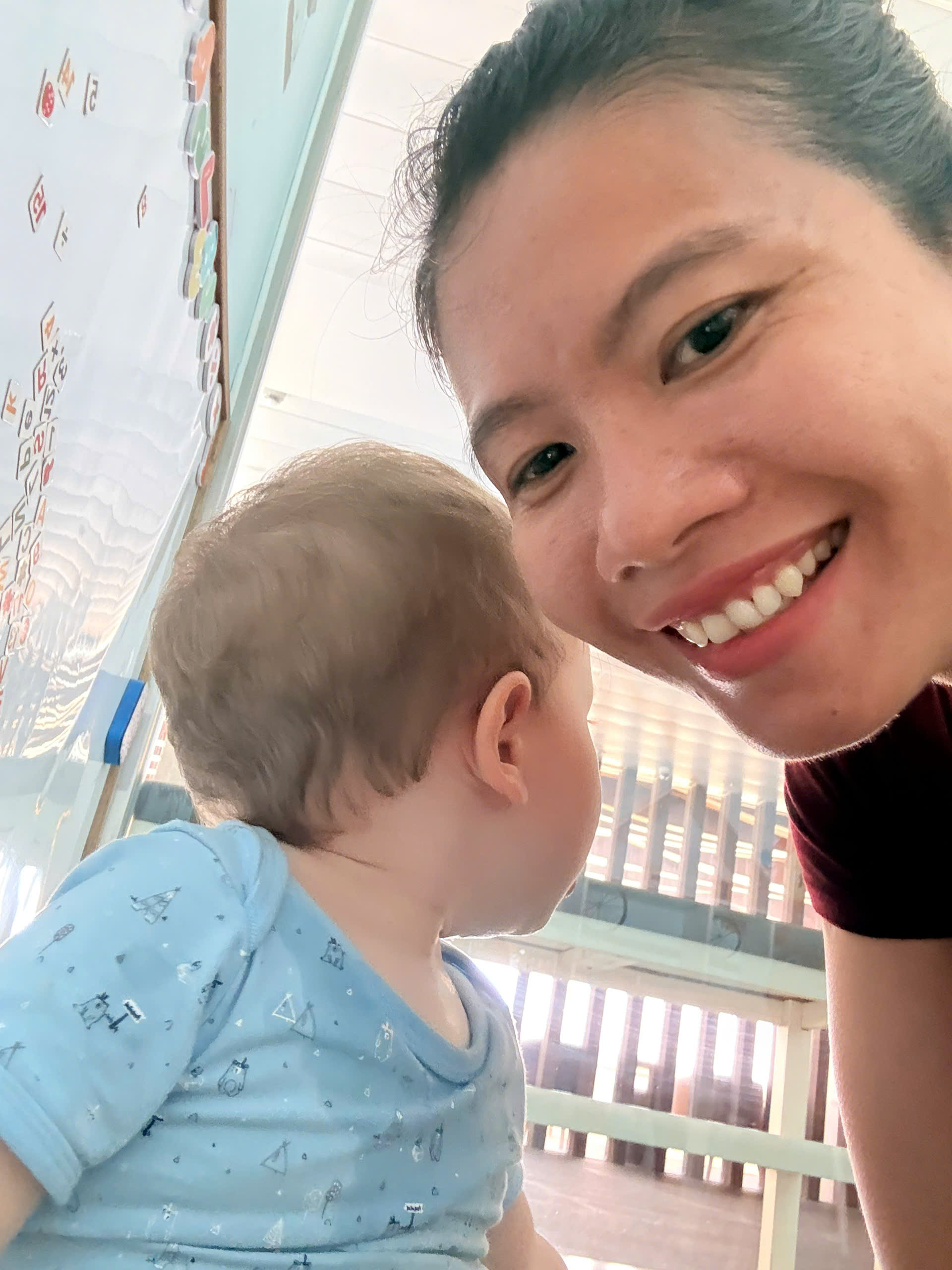 Resort childcare support giving parents quiet time while child remains comfortable and engaged