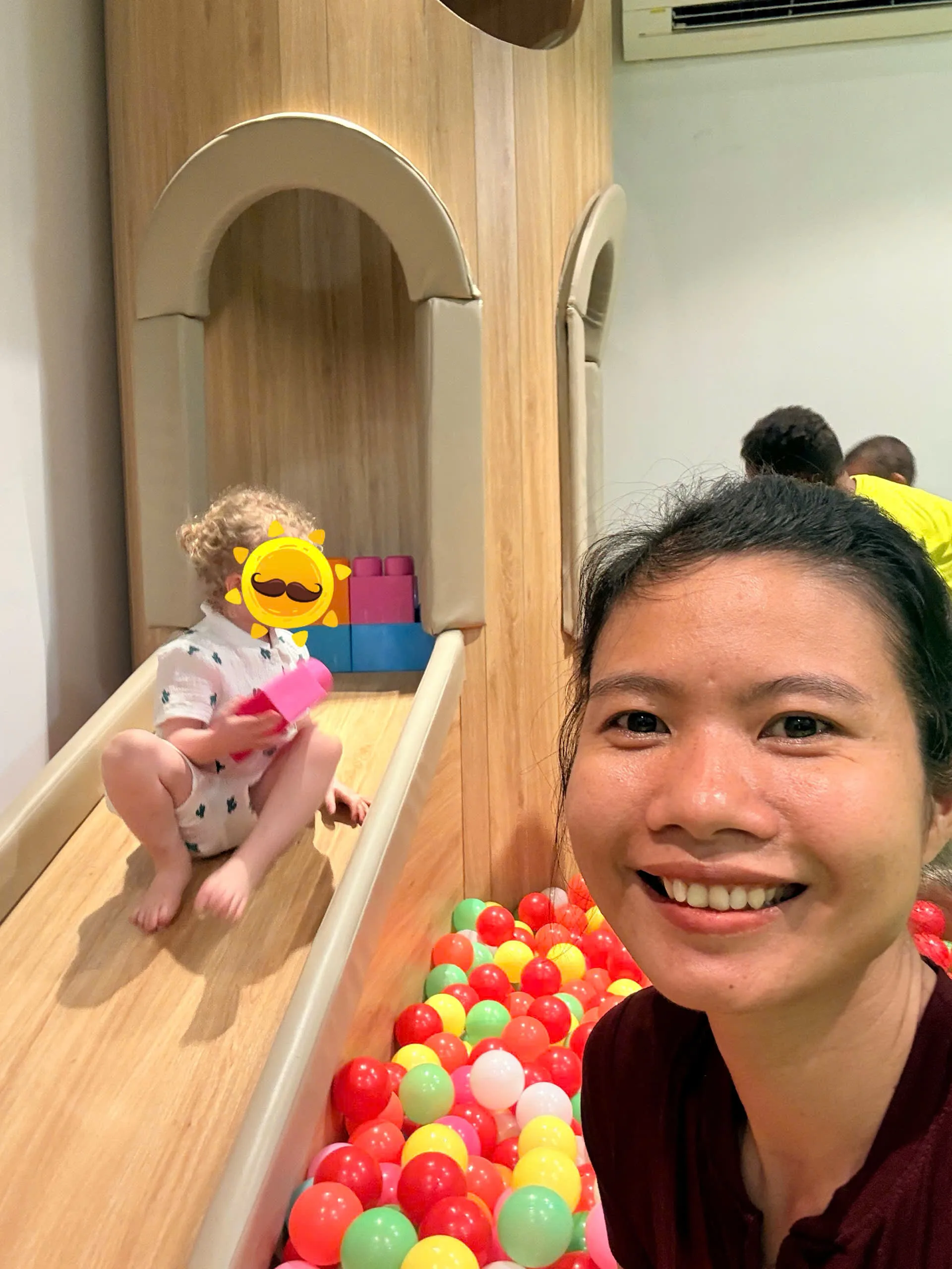 Daily babysitting nanny supervising children at a villa pool in Hoi An during an 8-hour day