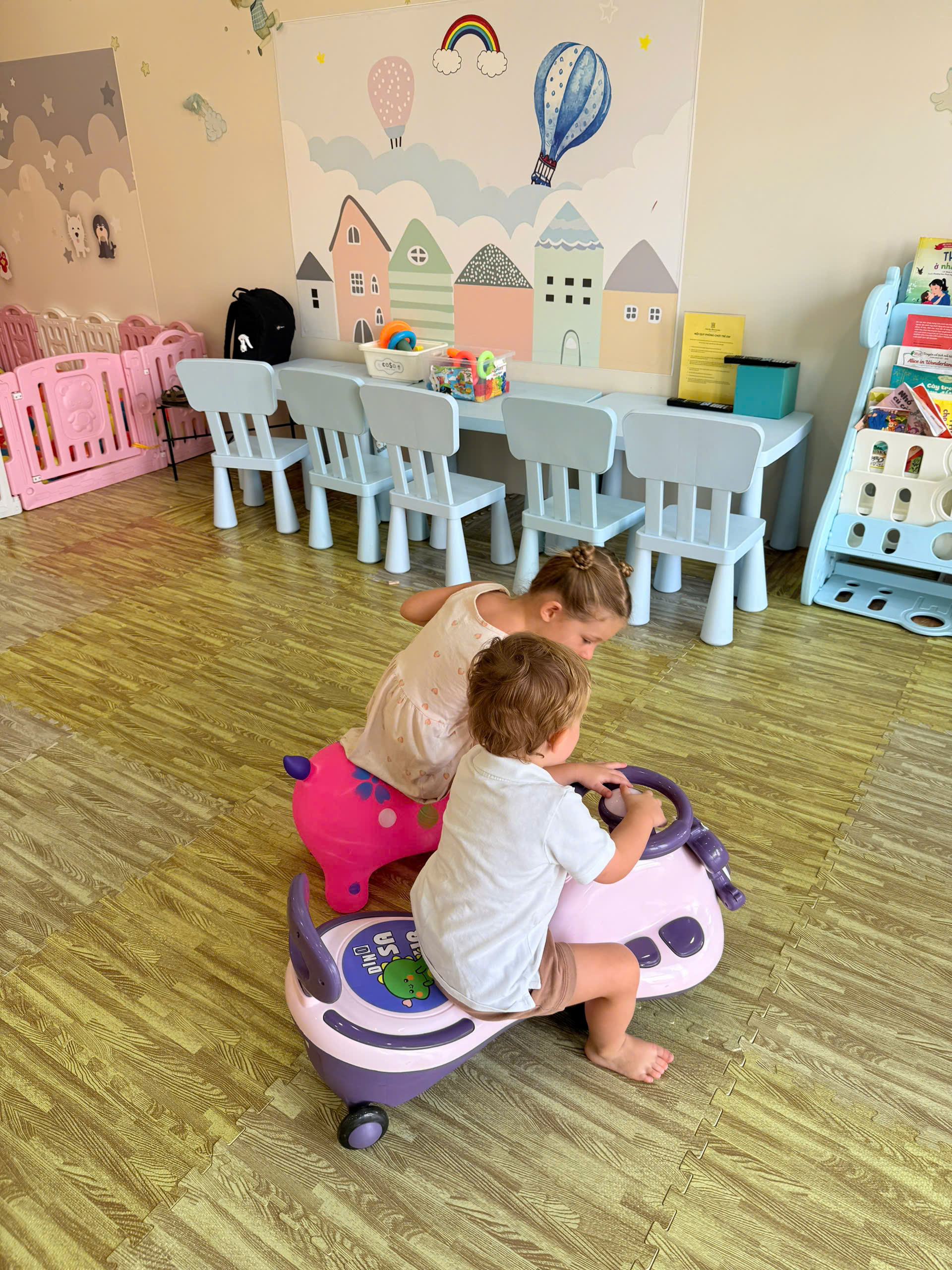 safe outdoor walk with child and nanny around Hoi An resort setting