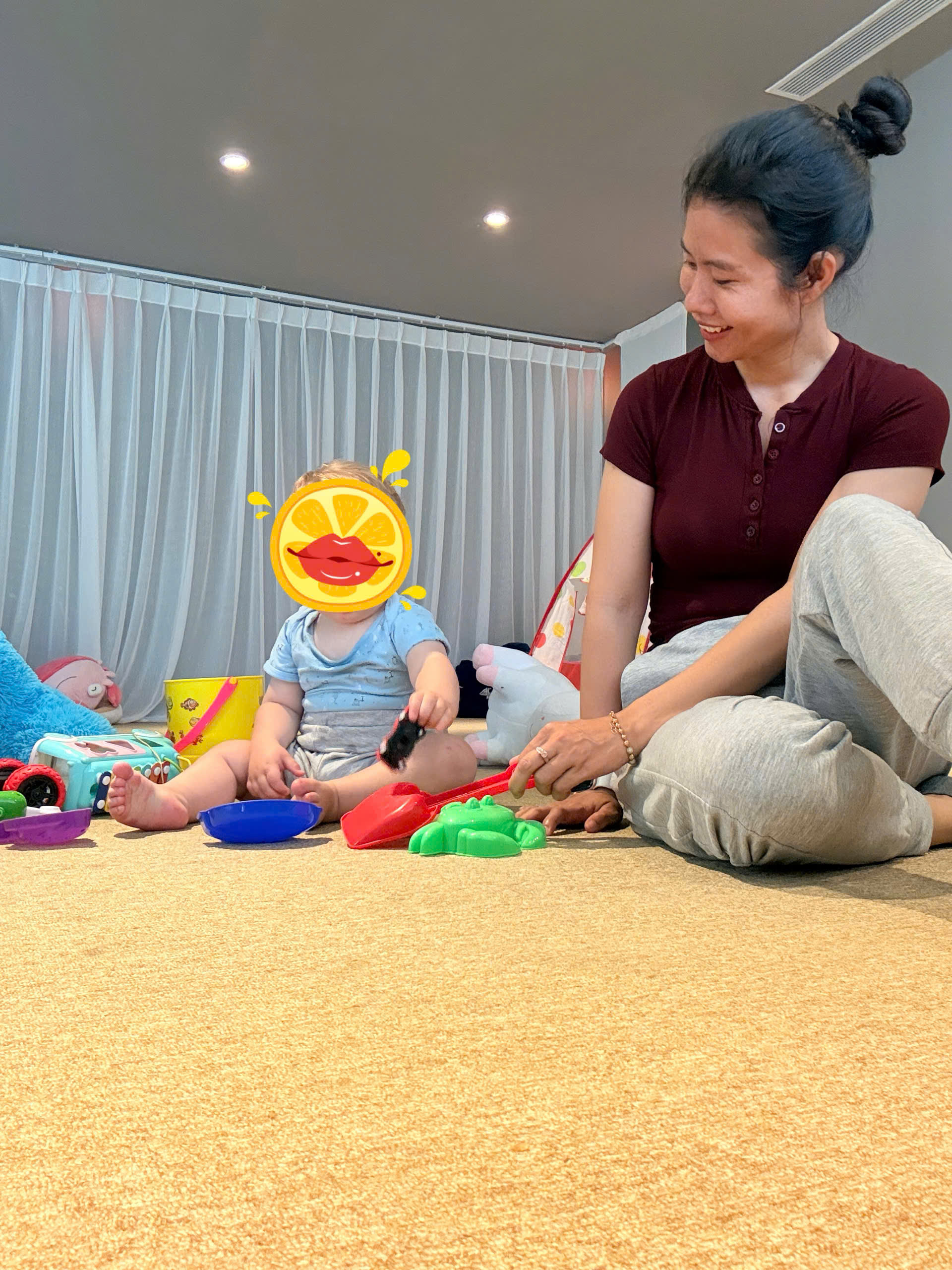 private nanny at Furama Villas Danang helping parents relax during a luxury family vacation