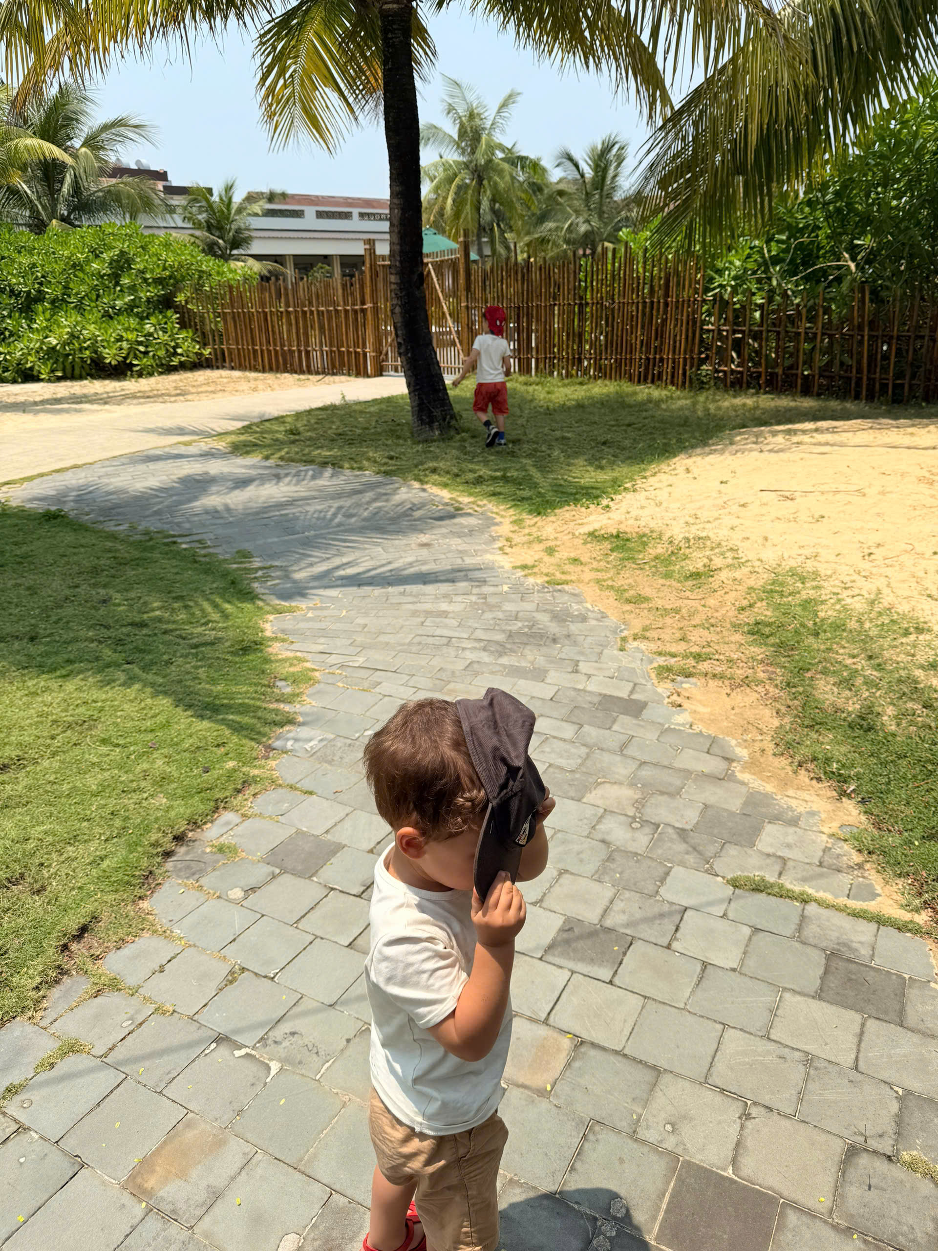 A calm private babysitting moment for a young child during a Da Nang resort stay