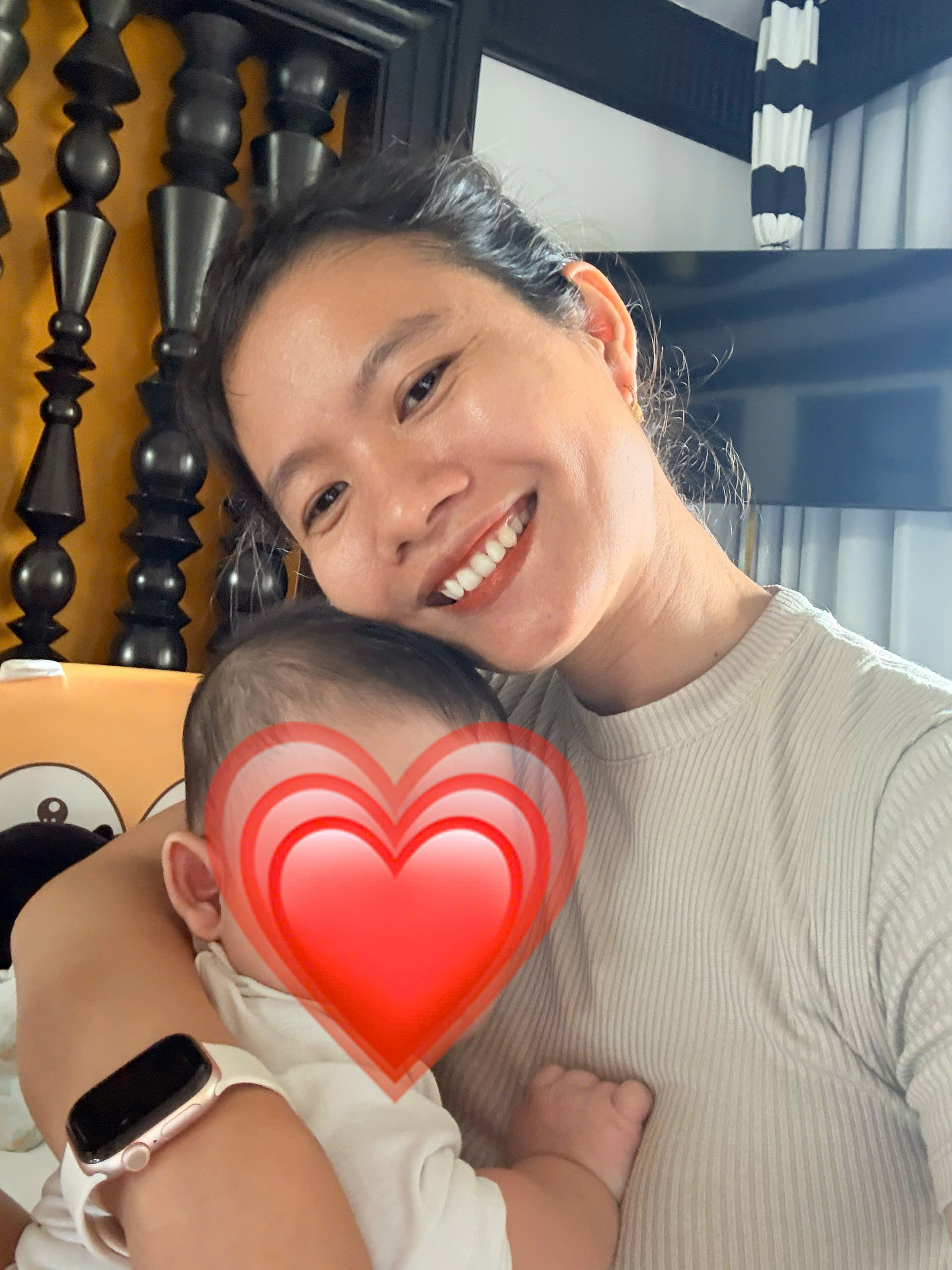 Annie caring for 5 month old twin babies at InterContinental Danang resort